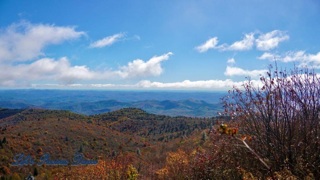 Landscape view from the top of Black Balsam Knob