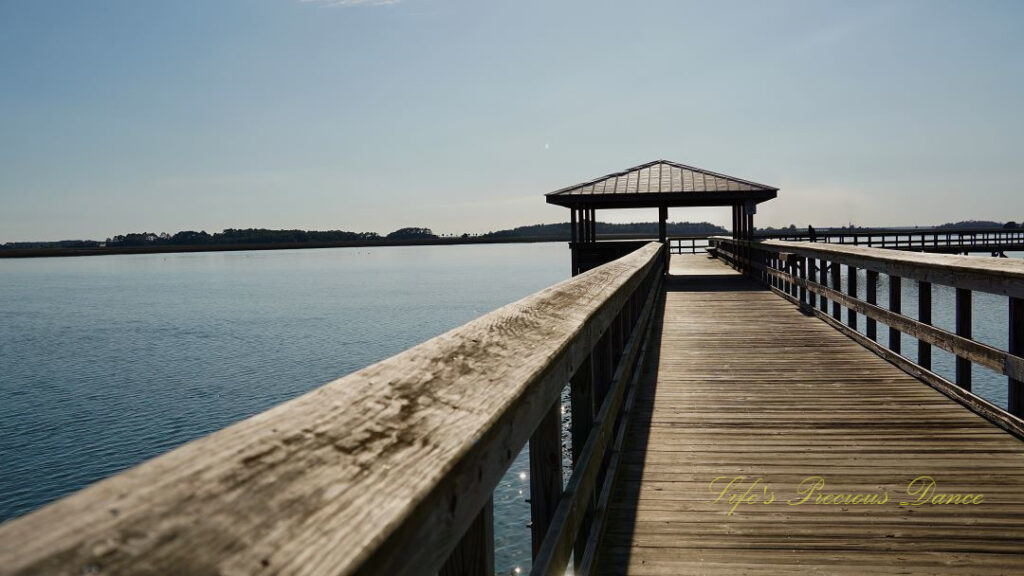 Pier along the Beaufort River at Sands Beach