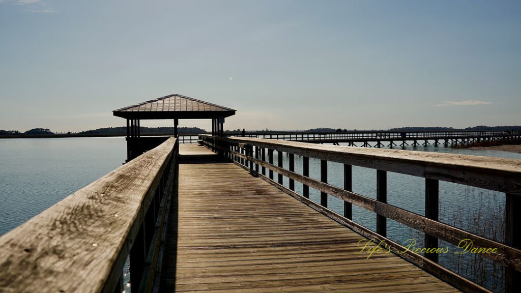 Pier along the Beaufort River at Sands Beach