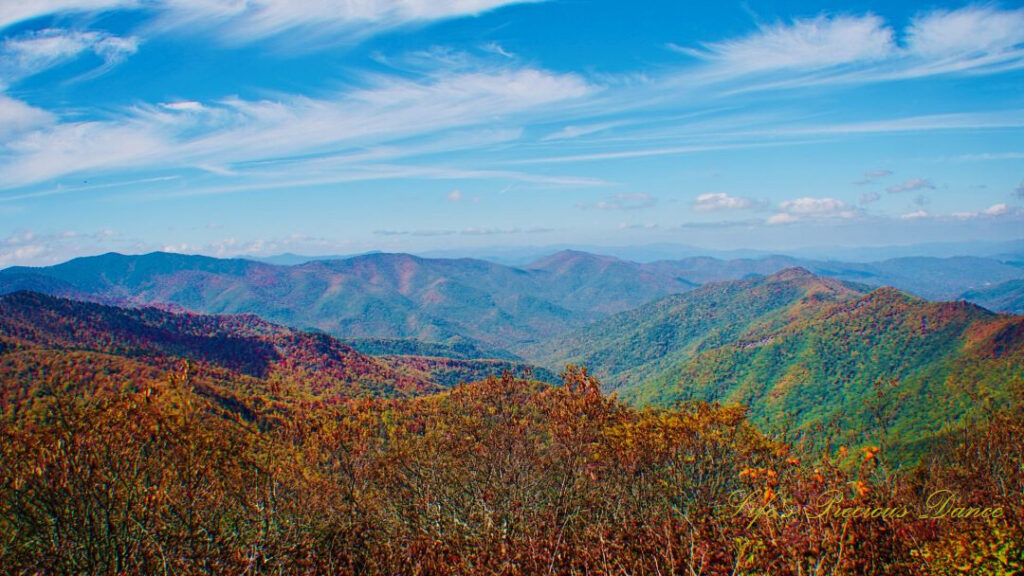 Landscape view from the Sam Knob Summit